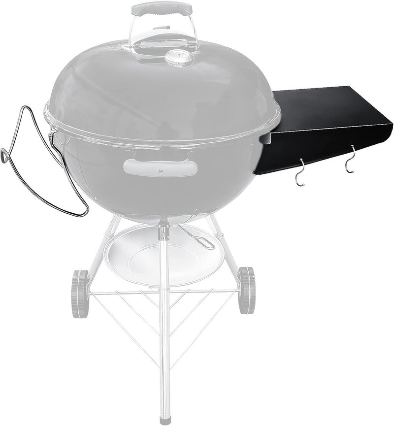 GRISUN Grill Table Shelf and Lid Holder for Weber Kettle Grills 22 Inches, Charcoal Grill Side Table Shelf and Slide a Side Lid Prop, Charcoal Grill Accessories for Weber, (Grill No Included) - Image 1