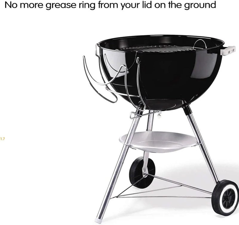 GRISUN Grill Table Shelf and Lid Holder for Weber Kettle Grills 22 Inches, Charcoal Grill Side Table Shelf and Slide a Side Lid Prop, Charcoal Grill Accessories for Weber, (Grill No Included) - Image 4