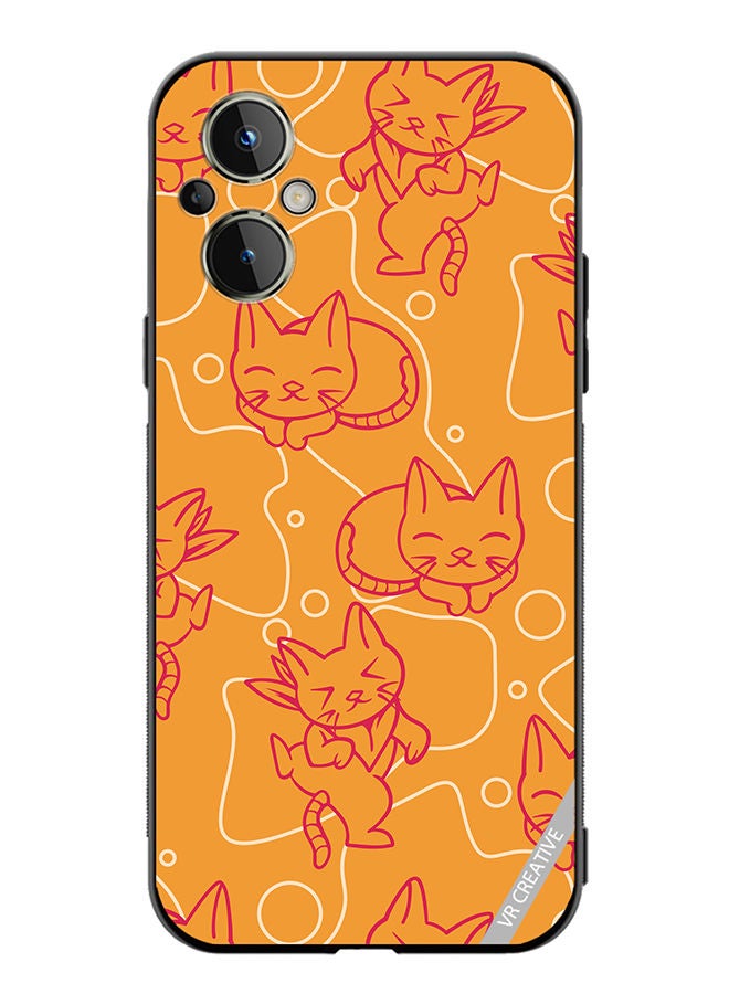 VR CREATIVE Protective Case Cover For OnePlus Nord N20 5G Chilling Cat Pattern Design Multicolour - Image 1