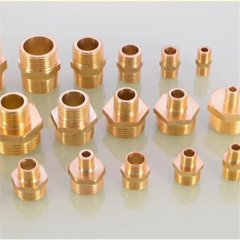 موصل خرطوم الحديقة 10 قطع، خيوط من 1/2 إلى 3/4 و 3/8، وصلة إصلاح مخفضة، محول نحاسي مقاس 3/4 × 3/4 - Image 5