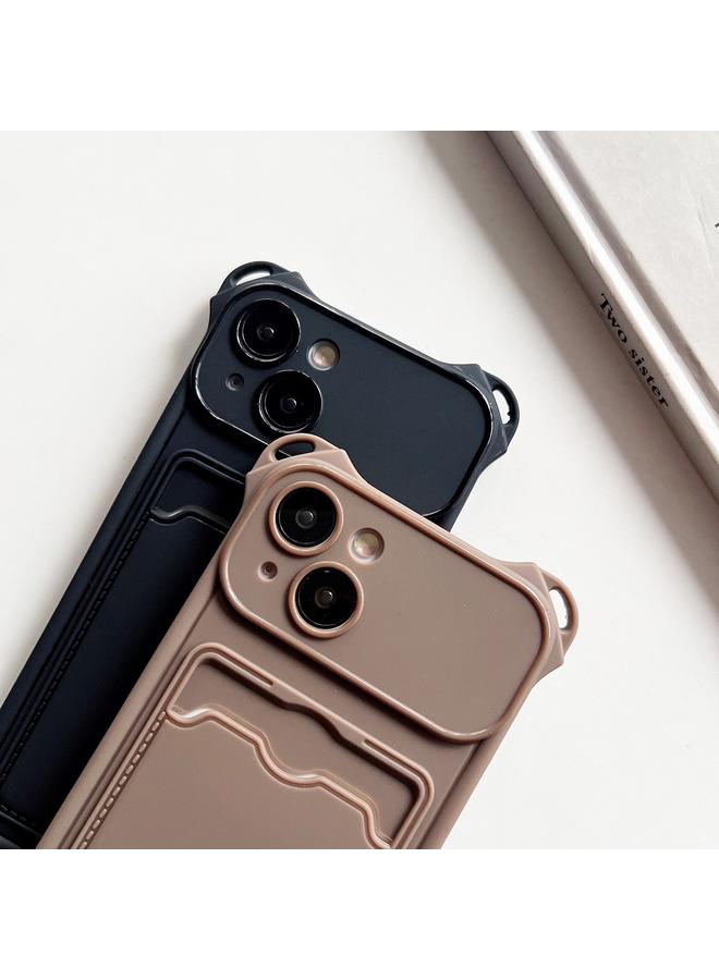 زبون جراب لهاتف iPhone 12 Pro مقاوم للصدمات مع فتحة للبطاقات من مادة TPU غير اللامعة - Image 4