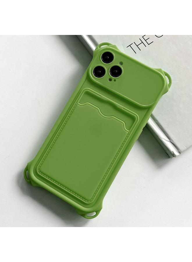 زبون جراب لهاتف iPhone 12 Pro مقاوم للصدمات مع فتحة للبطاقات من مادة TPU غير اللامعة - Image 1