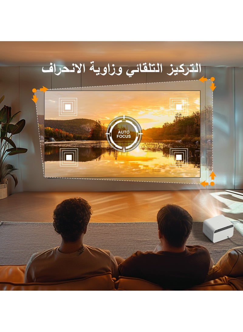 باينتيك جهاز عرض ذكي U12، جهاز عرض واي فاي عالي الدقة 1080 بكسل، 800 لومن ANSI، تركيز تلقائي، محكم الغلق بالكامل ومقاوم للغبار، ومكبرات صوت مدمجة - Image 5