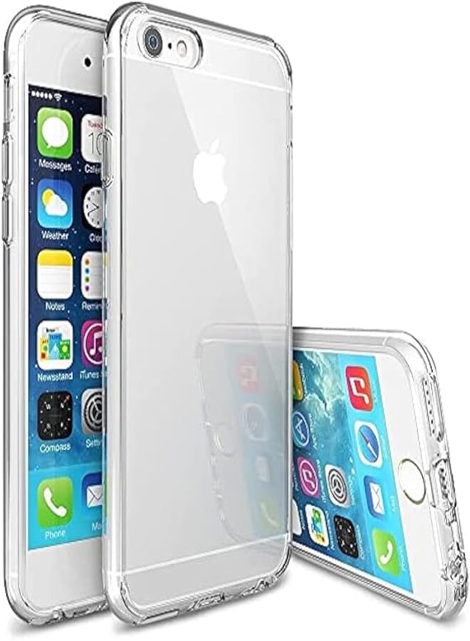 Super Shine Crystal Clear Cover for Apple iPhone 6 / 6s Ultra Protection and Drop Absorbtion with 1.5mm Thin Case - Transparent