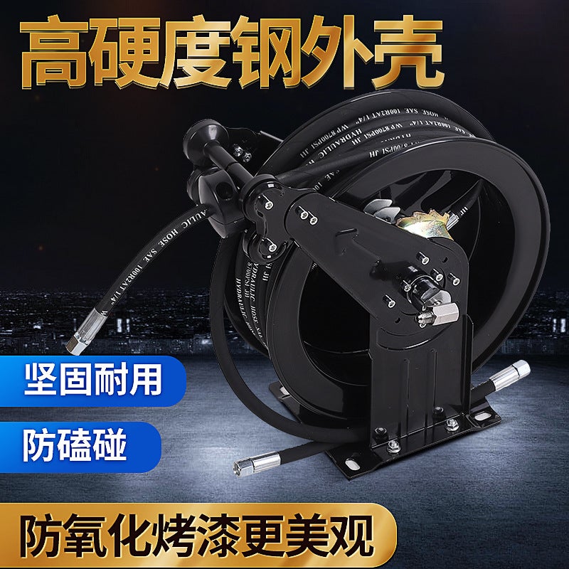 Car Washing, Floor Washing, Iron Plate Pipe Winder, Instantly Stop, Automatic High-Pressure Pipe Reel, Automatic Pipe Retractor, Water Drum Oil Drum - Image 4