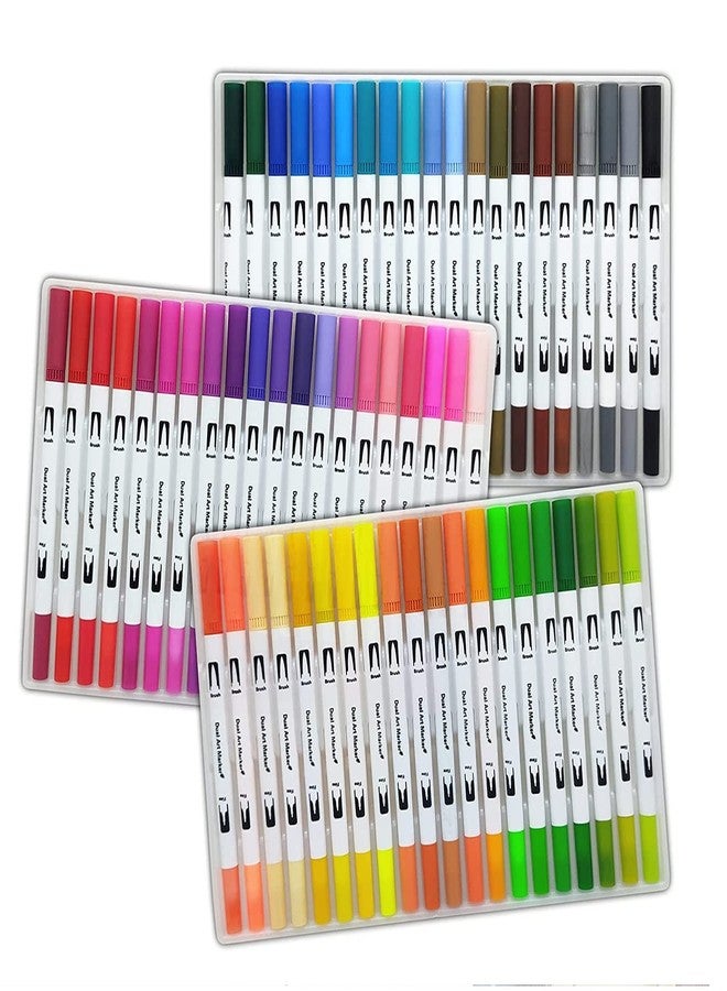deziine� .Fx 60 Pcs Dual Tip Brush Marker Pens Fine Tip Markers & Brush Highlighter Pen for Bullet Journal Adults Colouring Book Note Taking Writing Planning Art Project - Image 1