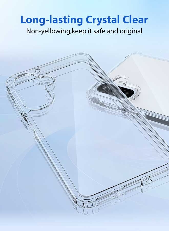 بشكل مختصر غطاء حماية هجين شفاف من الكريستال الشفاف متوافق مع Samsung Galaxy A26 A26 4G/5G - تقنية TPU + البولي كربونات، مضاد للاصفرار، متوافق مع الشحن اللاسلكي، غطاء حماية وغطاء واقٍ ضد الصدمات - Image 4