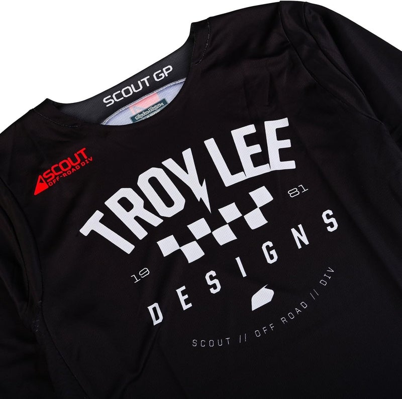 Troy Lee Designs Scout GP Peace & Wheelies Enduro Jersey - Black, Size Small - Image 3