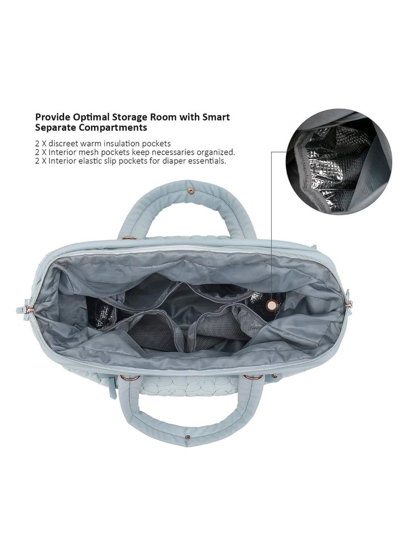 general Diaper bag handbag with diaper changing table upgrade multifunctional baby bag with adjustable shoulder strap - Image 5