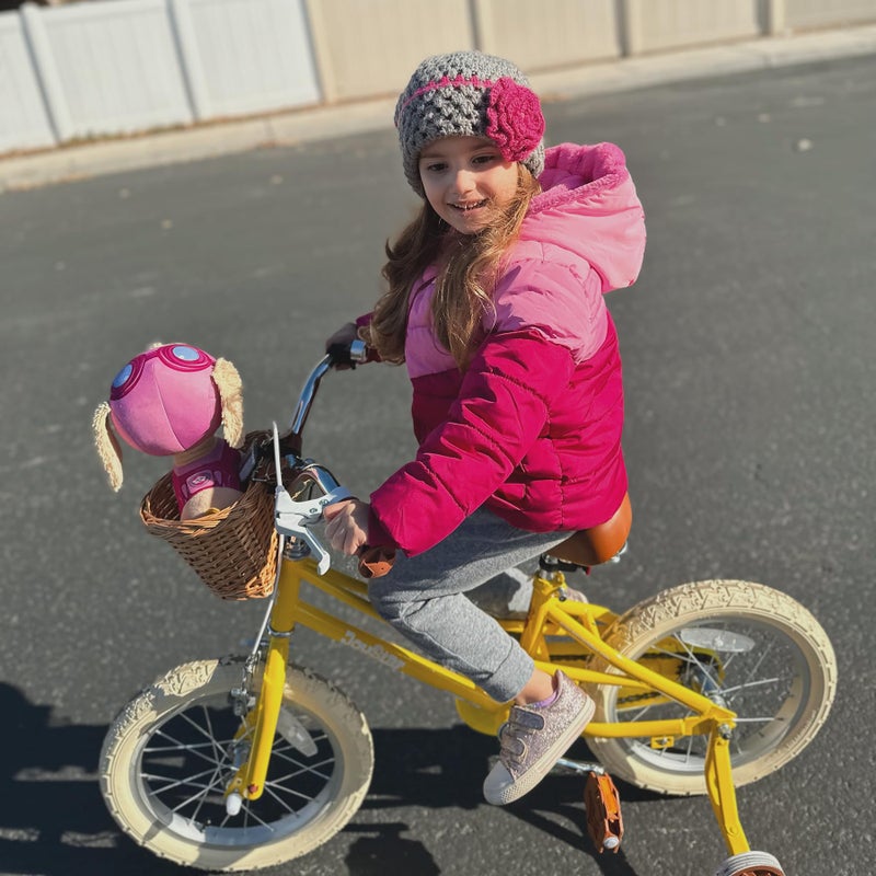 JOYSTAR 12 inch Kids Bike for Toddlers 3-4 Years(33"-41") Girls, Girls Bike with Training Wheels & Basket, Kids' Bicycle Yellow - Image 5