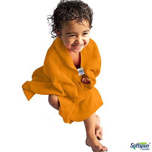 SOFTSPUN Microfiber Hair & Face Care Towel Set of 1 Piece, 40x60 Cms, 340 GSM (Orange). Super Soft & Comfortable, Quick Drying, Ultra Absorbent in Large size. - Image 5