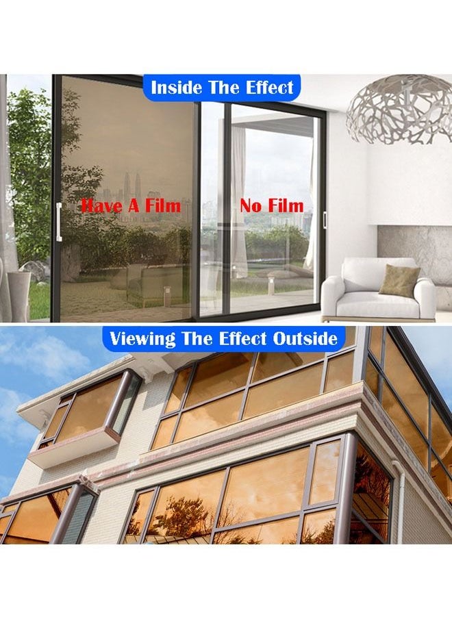ZCM-HAPPY Window Film Sticker, One Way Privacy Mirror Reflective Film, Thermal Control Window Film, Home Sun Protection and UV Protection Reflective Window Film, Thermal Insulation Film  - Image 2