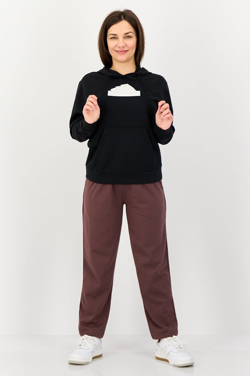 Adidas Women Sportswear Fit Long Sleeves Outdoor Hoodie, Black - Image 4