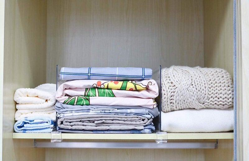 CY craft Acrylic Shelf Divider - 6 PCS Clear Closet Shelf Separators for Organizing Clothing and Kitchen Storage - Image 2
