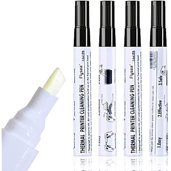THERMO PRINTER PRINTHEAD CLEANING PEN FOR THERMAL RECEIPT SHIPPING LABEL POS CARD PRINTER CLEANER 4PCS - Image 1