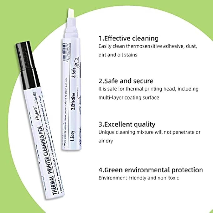 THERMO PRINTER PRINTHEAD CLEANING PEN FOR THERMAL RECEIPT SHIPPING LABEL POS CARD PRINTER CLEANER 4PCS - Image 3