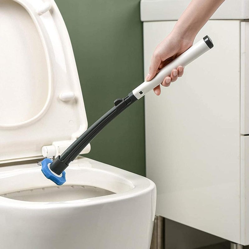 Kunya® Toilet Brush Set Base Toilet Wand Replacement Heads Wall-Mounted Long Handle Cleaning Tool Bathroom Accessories - Image 3