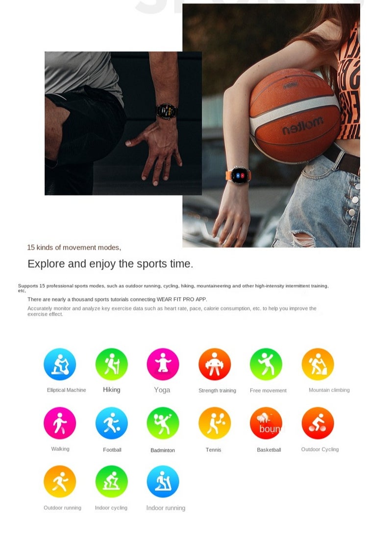 Smart Watch, Smart Watches for Men with ,Bluetooth Call, AI Voice Assistant, Blood/Oxygen/Heart Rate Monitor Fitness Watch for Android iOS - Image 3