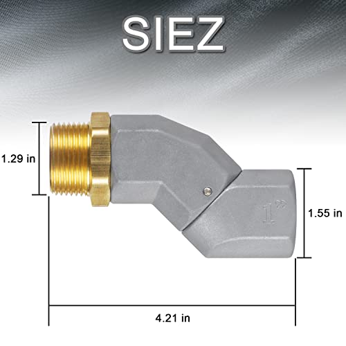 HLOGREE 1" NPT, 2PCS Fuel Hose Swivel 360 Rotating Connector for Fuel Transfer Pump, Diesel, Gasoline, Kerosene - Image 5