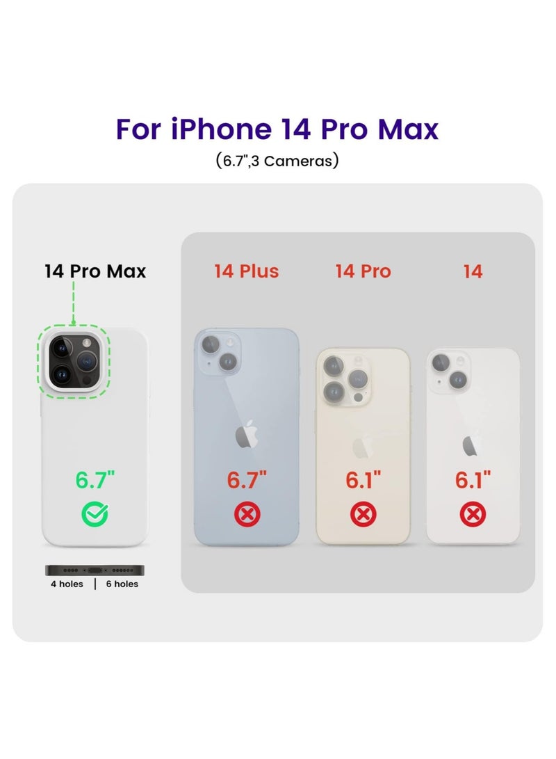 إلترازون Designed for iPhone 14 Pro Max Case, Silicone Shockproof Slim Thin Phone Case for iPhone 14 Pro Max 6.7 inch (White) - Image 5