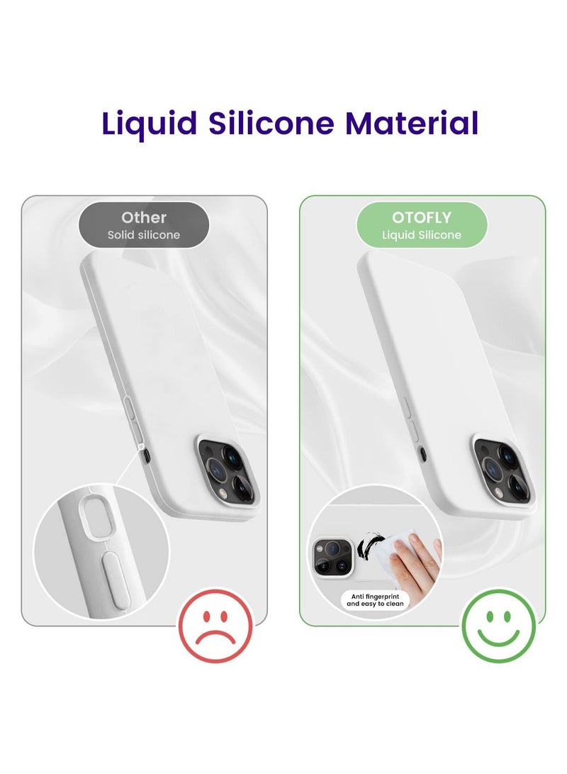إلترازون Designed for iPhone 14 Pro Max Case, Silicone Shockproof Slim Thin Phone Case for iPhone 14 Pro Max 6.7 inch (White) - Image 4