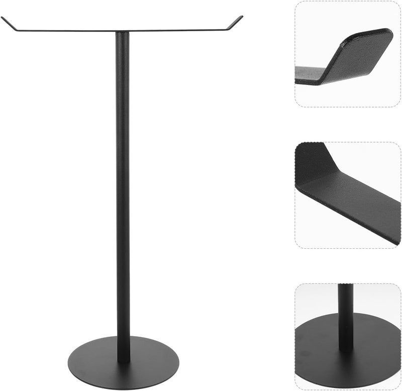 Standing Towel Rack with Flat Base Space-Saving T-Shaped Hand Towel Holder Stand for Bathroom and Kitchen Countertop Vertical Design for Easy Access - Image 3