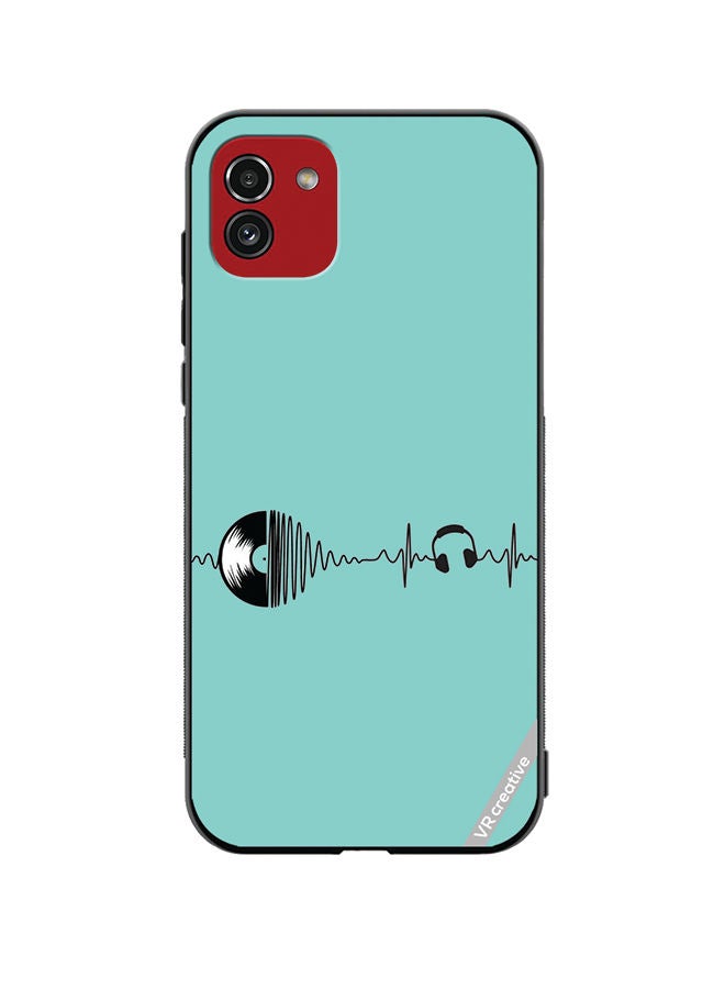 VR CREATIVE Protective Case Cover For Samsung Galaxy A03 Music Beats Design Multicolour - Image 1