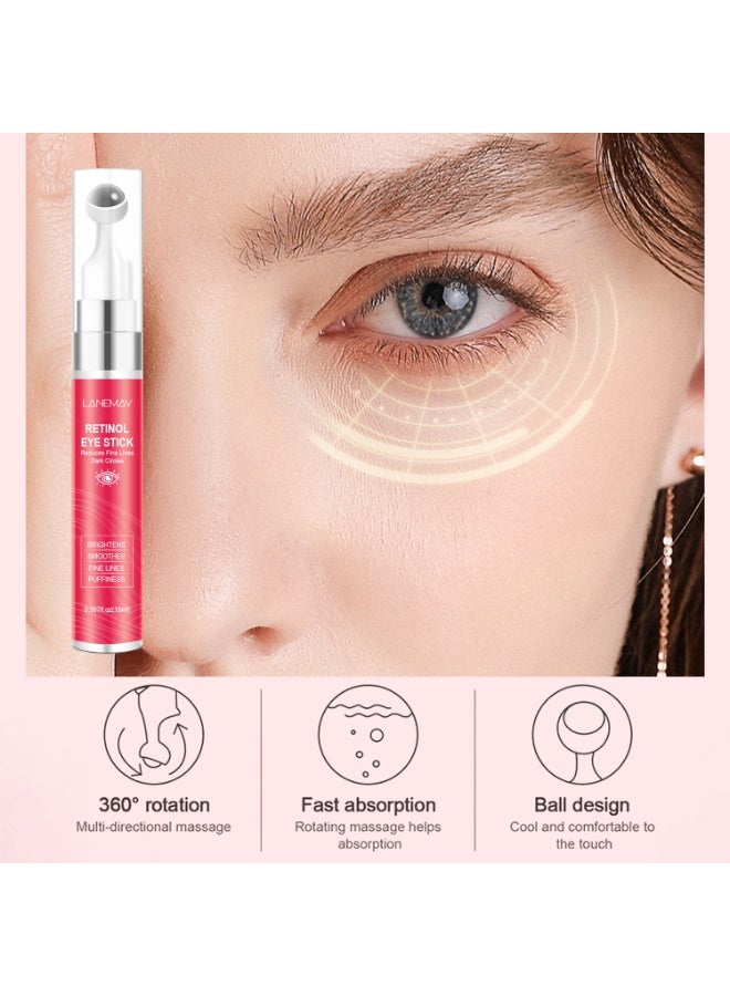 LANEMAY Retinol Eye Cream - Reduces Fine Lines, Dark Circles, Eye Bags & Puffiness, Enhances Skin Brightening and Moisturizer - Suitable For All Skin Types - Image 5