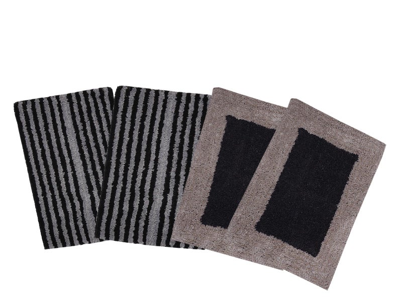 AAZEEM Absorbent Door Mat for Indoor Entrancex Non Slip Mat for Front Door Entryway, Soft Cotton Home. Hotel Balcony Floor Carpet, Floor Mats for Home, KitchenFloor Door Mat |Pack of 4 -(55x35cm) - Image 1