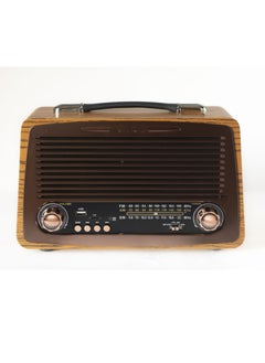 Generic Retro Portable Radio With AM FM And Shortwave Battery Powered Features Bluetooth Speaker AUX TF Card And USB MP3 Player Ideal For Home Kitchen Or Outdoor Use  - Image 1