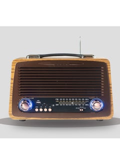 Generic Retro Portable Radio With AM FM And Shortwave Battery Powered Features Bluetooth Speaker AUX TF Card And USB MP3 Player Ideal For Home Kitchen Or Outdoor Use  - Image 2