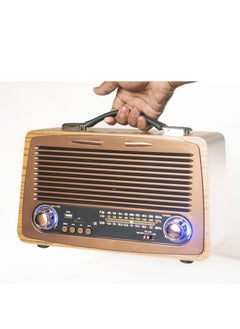 Generic Retro Portable Radio With AM FM And Shortwave Battery Powered Features Bluetooth Speaker AUX TF Card And USB MP3 Player Ideal For Home Kitchen Or Outdoor Use  - Image 5
