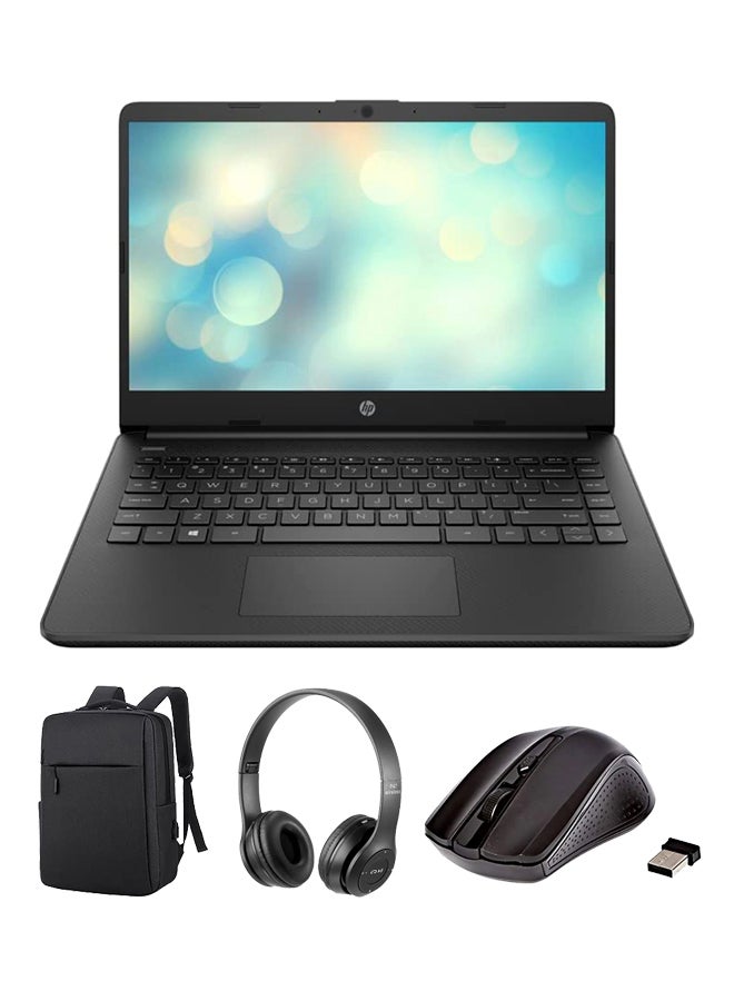 2023 Newest 14 Laptop With 14-Inch Display, Core i7-1255U 12th Generation Processor/16GB RAM/1TB SSD/Intel Iris XE Graphics/Windows 11 With Laptop Bag + Wireless Mouse + BT Headphone English black