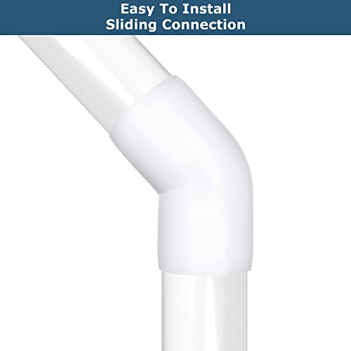 HNBun 1/2 Inch 45 Degree Elbow PVC Fitting, 30 Pack 2 Way Furniture Grade Connectors for Schedule 40 Pipe, Build Heavy Duty Furniture and Plumbing Projects White - Image 5
