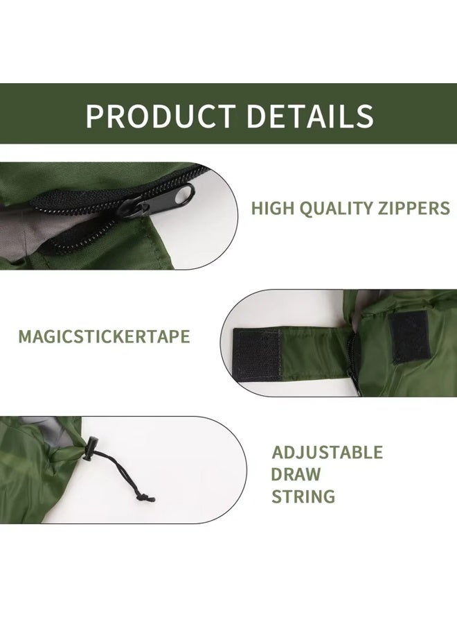 Outdoor Sleeping Bag, 180CM Bag Length, cap is 30CM long Outdoor Camping Summer Camping Sleeping Bag Lunch Envelope Hooded Sleeping Bag (Green) - Image 4