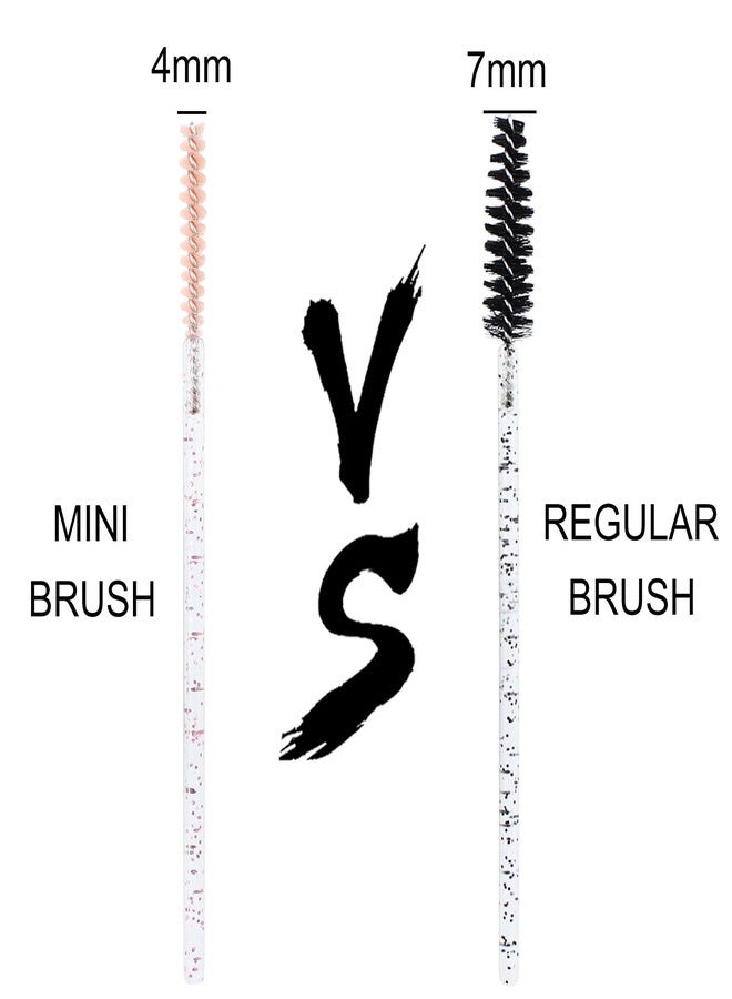 SenRocc 200pcs Skinny Mascara Wands Mini Spoolie Brushes Disposable Crystal Eyelash Brushes Thin Mascara Wands Micro Brush Lash Extension Supplies Lashes Extension Tools(Skinny-(Warm)-200) - Image 2