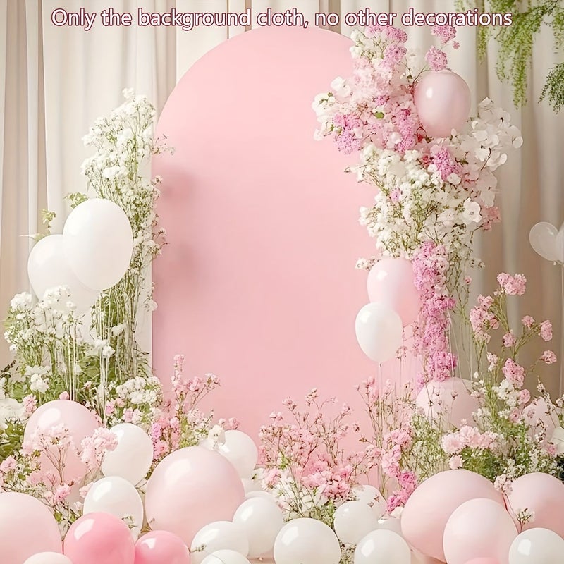 Pink White Wedding Photo Background Stretchable Fabric Decoration Set for Party Birthday Easy - Image 3