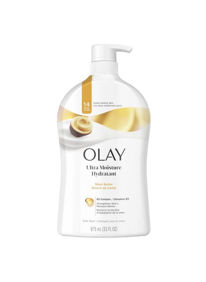 Olay Olay Ultra Moisture Body Wash for Women, Shea Butter Scent, 33 fl oz  - Image 1