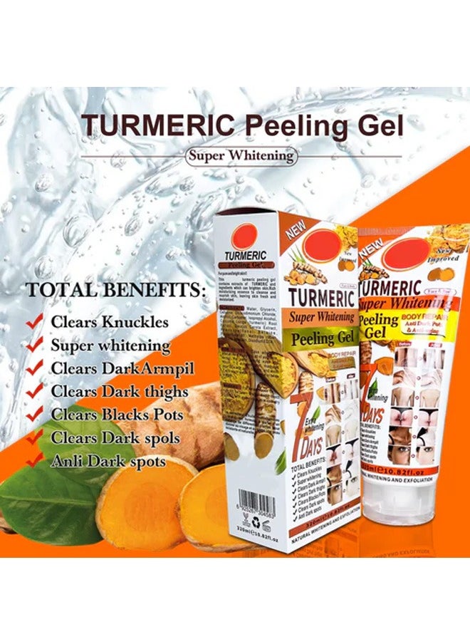 Veet gold SUPER WHITENING TURMERIC PEELING GEL 320 ML  - Image 4