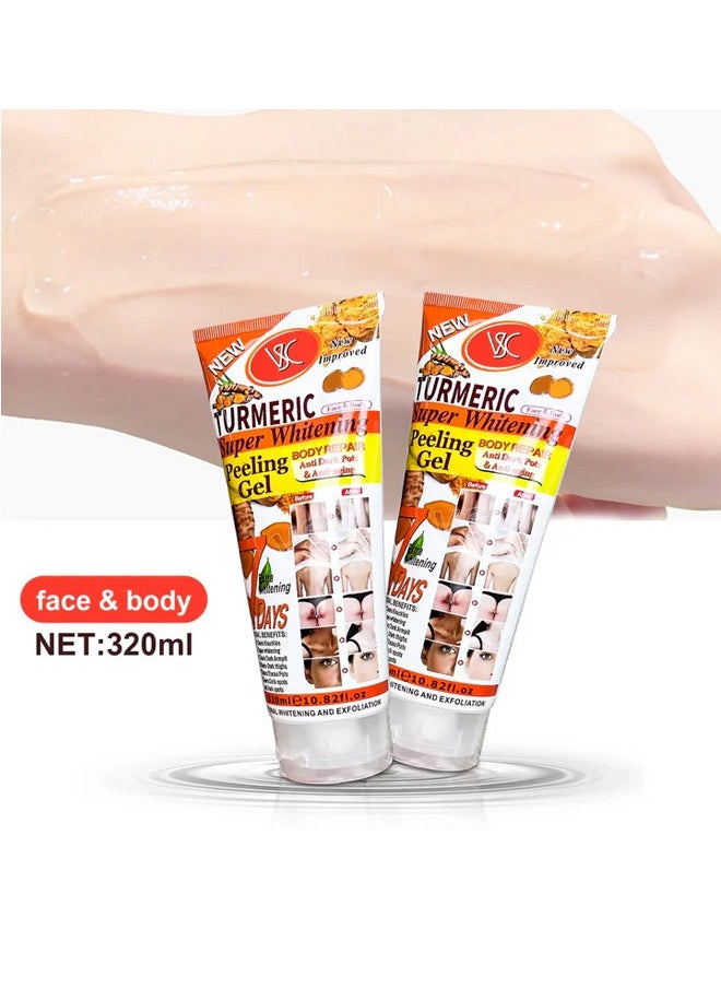 Veet gold SUPER WHITENING TURMERIC PEELING GEL 320 ML  - Image 2