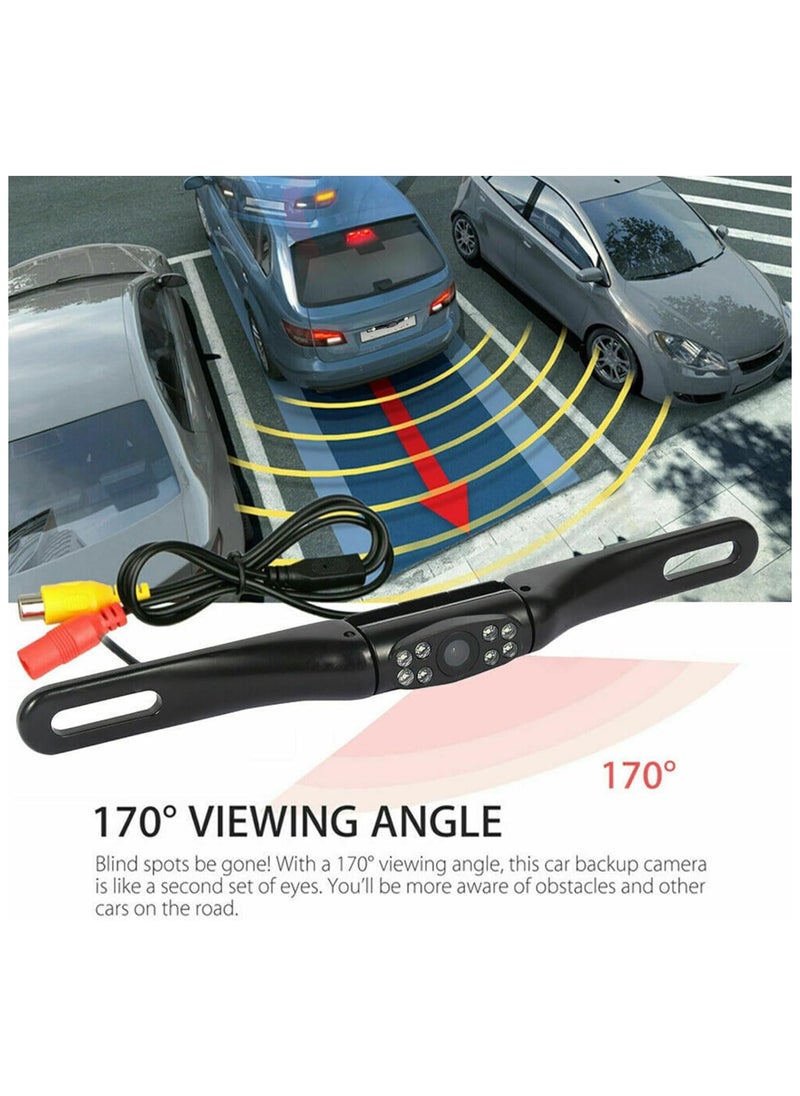 GUDOO - HD Backup Camera, License Plate Backup Camera, Waterproof 170° View Rear View Reverse Camera, Night Vision Back up Camera Systems for Cars, Trucks, Pickup, SUVs, Trailer - Image 1