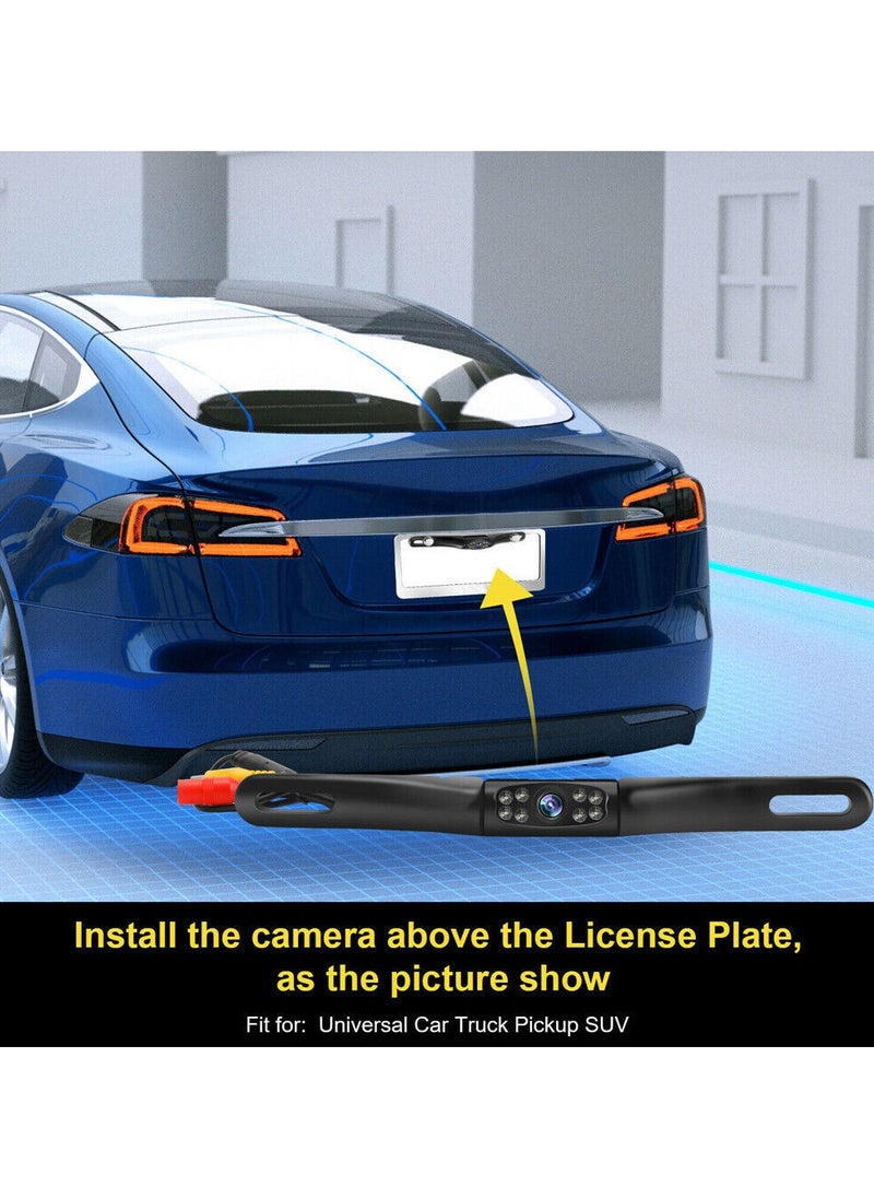 GUDOO - HD Backup Camera, License Plate Backup Camera, Waterproof 170° View Rear View Reverse Camera, Night Vision Back up Camera Systems for Cars, Trucks, Pickup, SUVs, Trailer - Image 1