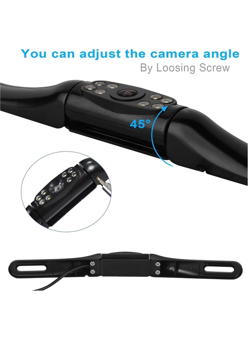 GUDOO - HD Backup Camera, License Plate Backup Camera, Waterproof 170° View Rear View Reverse Camera, Night Vision Back up Camera Systems for Cars, Trucks, Pickup, SUVs, Trailer - Image 1