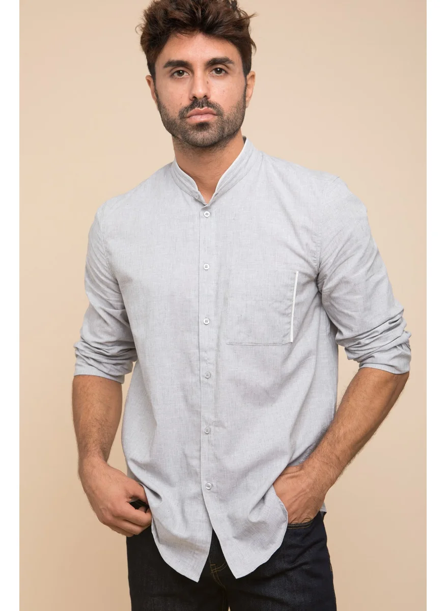  اليوم Mao Shirt Grey