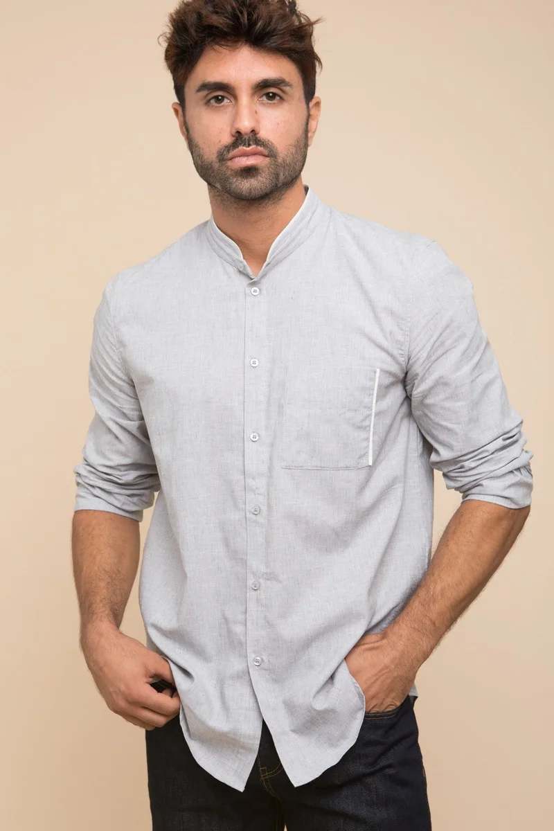Lyoum Mao Shirt Grey