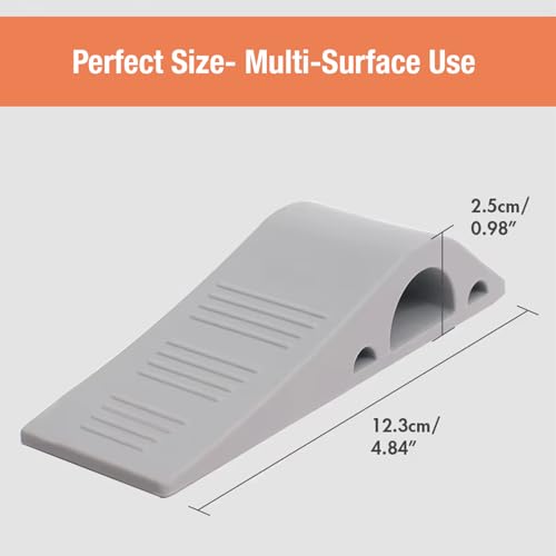 Safe-O-Kid® Pack of 2 BPA-Free Silicone Door Stoppers – Anti-Slip, No Harm to Kids, Fits All Doors, Multi-Surface TPR, Grey - Image 5