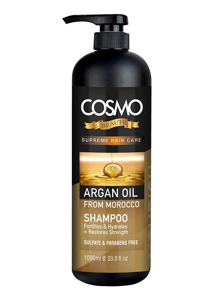 COSMO Argan Oil From Morocco Shampoo Free Of Sulfates And Parabens 1000 Ml 