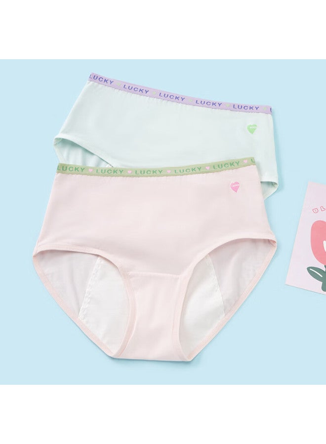 Jiusuibian Children's Underwear Girls Menstrual Leakproof Triangle Panties Comfortable 5a Antibacterial Crotch Physiological Pants 405134z