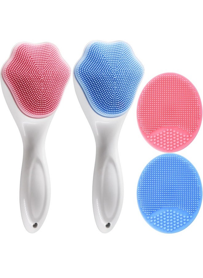 Face Scrubber Facial Exfoliator Face Scrub Brush Soft Face Brush Silicone Facial Cleansing Brush Face Exfoliator Blackhead Acne Pore Cradle Cap Face Wash Brush For Deep Cleaning Skin Care 4 Pack - pzsku/Z77FB6231B645273C4A24Z/45/_/1707976085/6423cf6d-cc38-4077-be4c-69ad4ff34f3e