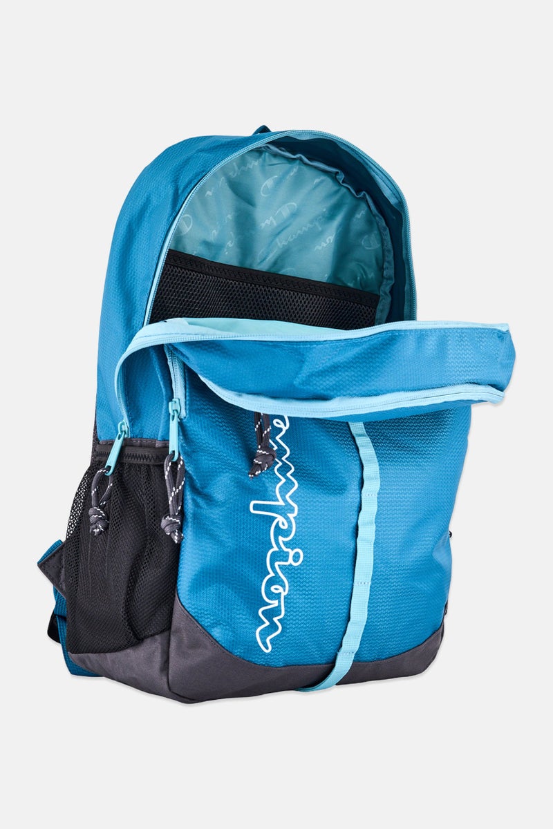 Champion Men Brand Logo Backpack, Teal Blue - Image 3